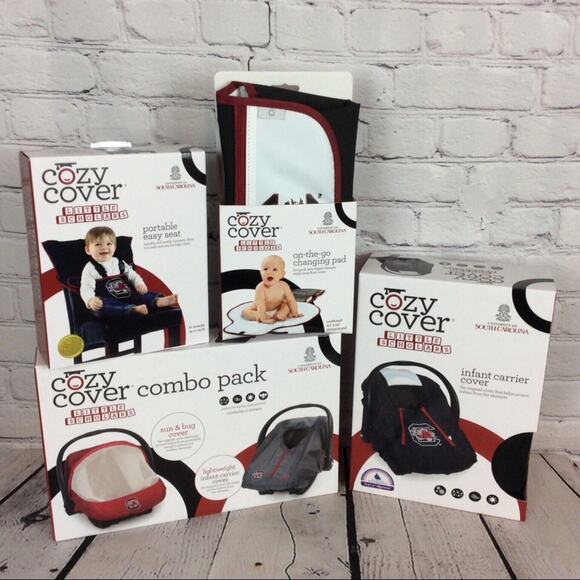 NCAA University Of South Carolina Gamecocks “Baby Shower Gift Set” 4 Piece Set - Picture 1 of 12